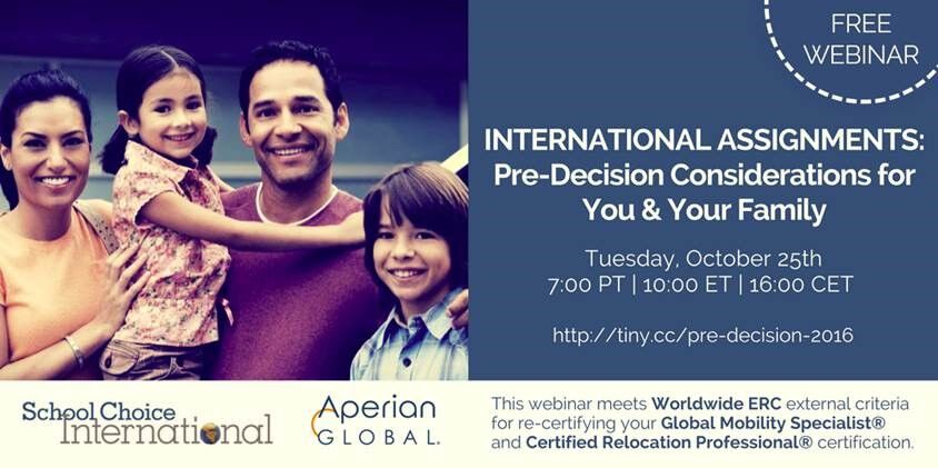 Aperian Global International Assignments: Pre-Decision Considerations for You and Your Family Webinar