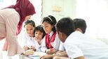 children-teacher-classroom-international-stock-image