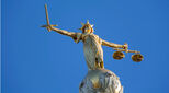 View of Lady Justice on top of Old Bailey the Central Criminal Court of England and Wales