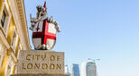 Marker for the City of London at London Bridge