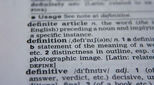 Dictionary definition of definition
