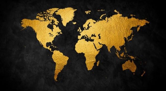 map-of-world-black-and-gold