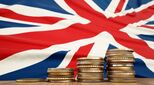 UK-flag-coins-stock-image