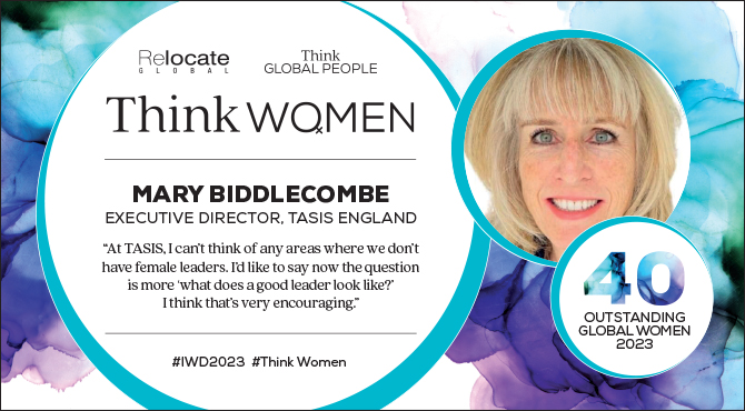 Think Womens 40 Outstanding Global Women 2023 Mary Biddlecombe Ruth Holmes Relocate Magazine